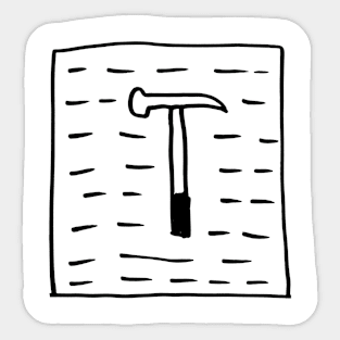 A hammer Sticker